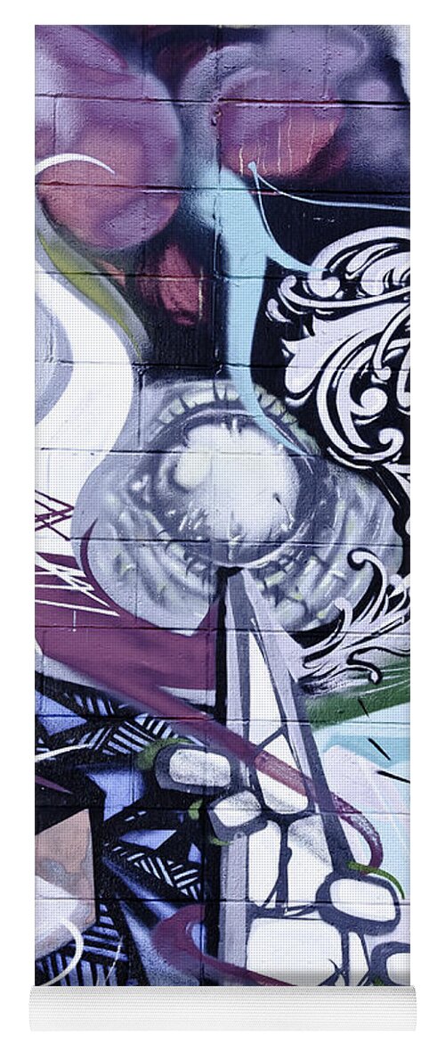 Graffiti Yoga Mat featuring the painting Abstract graffiti by Yurix Sardinelly