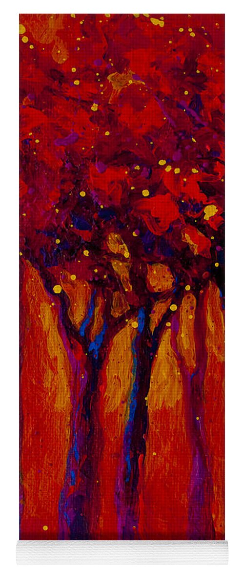 Trees Yoga Mat featuring the painting Abstract Landscape 2 by Marion Rose