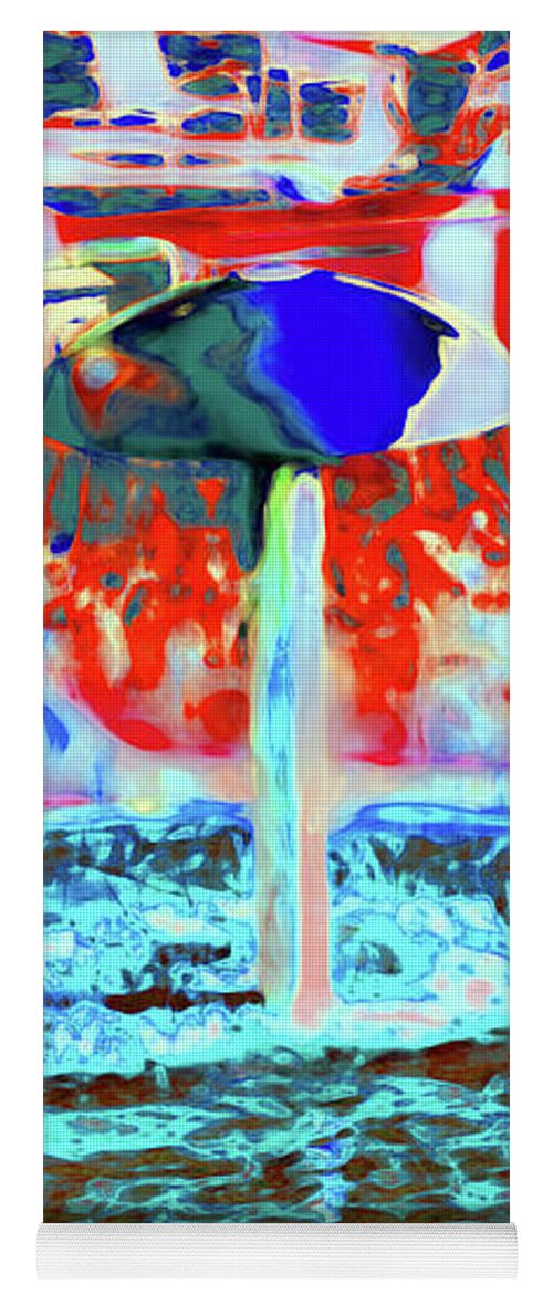 Fountain Yoga Mat featuring the photograph Abstract Mushroom Fountain by Gina O'Brien