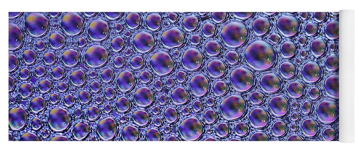 Abstract Yoga Mat featuring the photograph Abstract Purple Alien Bubble Skin by Mary Raderstorf