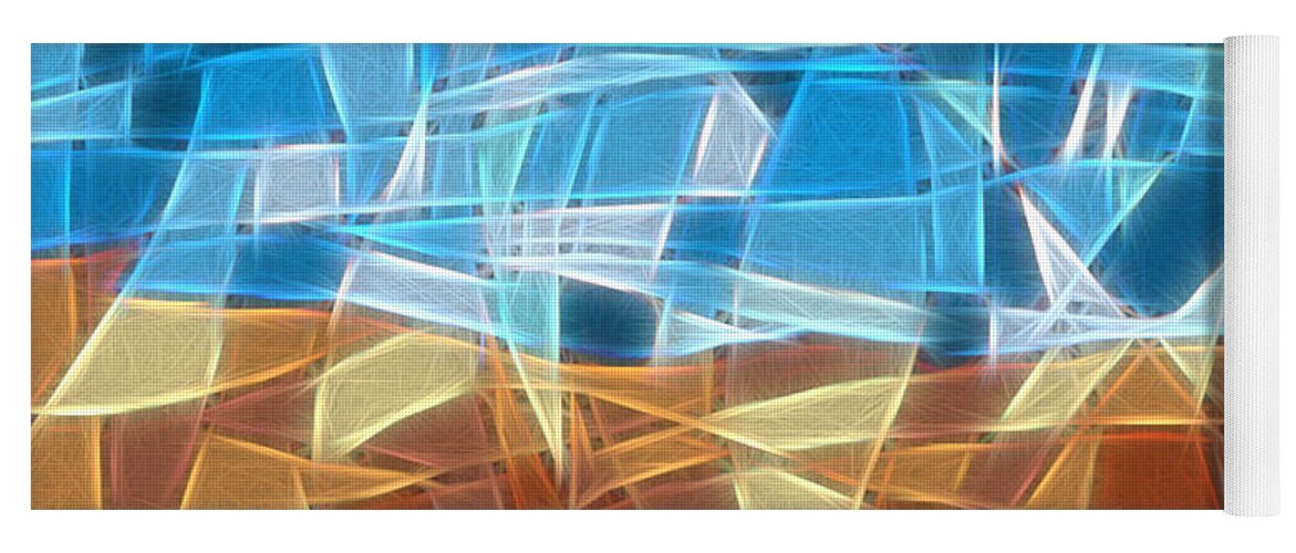Abstract Yoga Mat featuring the digital art Abstract Tiles - Rocks and Sky No 16.041402 by Jason Freedman