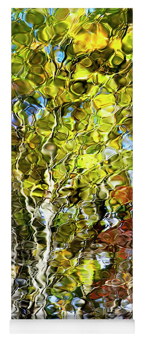 Abstract Yoga Mat featuring the photograph Abstract Tree Reflection by Christina Rollo
