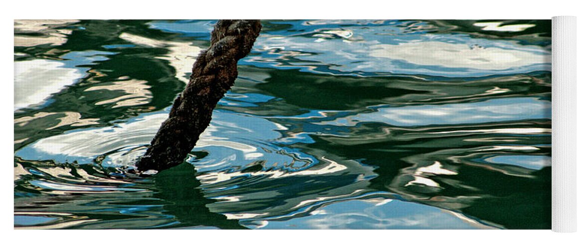 Kalk Bay Harbour Yoga Mat featuring the photograph Abstract Water Reflection 252 by Andrew Hewett