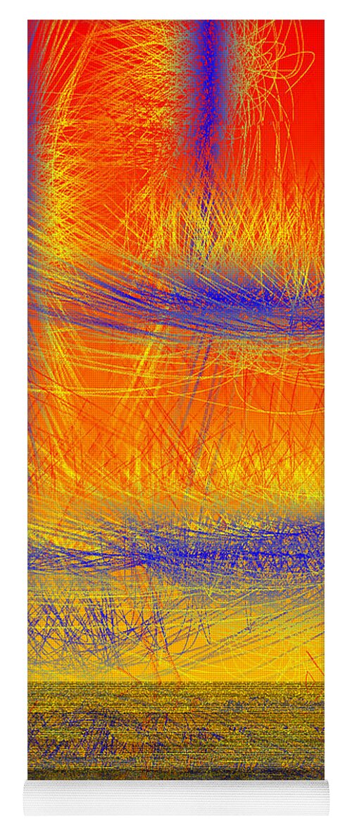 Rithmart Abstract Lines Organic Random Computer Digital Shapes Abstract Acanvas Algorithm Art Below Colors Designed Digital Display Drawn Images Number One Organic Recursive Reflection Series Shadowy Shapes Small Streaming Using Watery Yoga Mat featuring the digital art Ac-1-24 by Gareth Lewis
