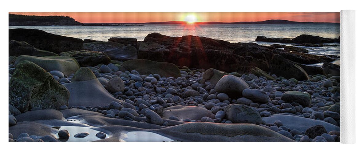 Sunrise Yoga Mat featuring the photograph Acadian Sunrise by Holly Ross