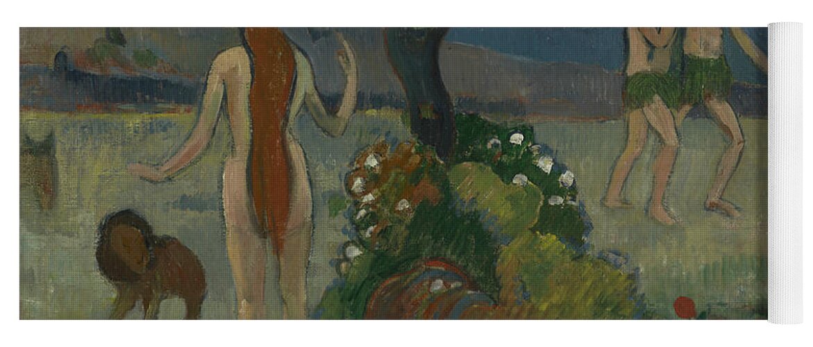 French Art Yoga Mat featuring the painting Adam and Eve or Paradise Lost by Paul Gauguin