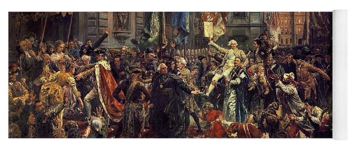 Polish Yoga Mat featuring the painting Adoption of the 1791 Polish Constitution by Jan Matejko
