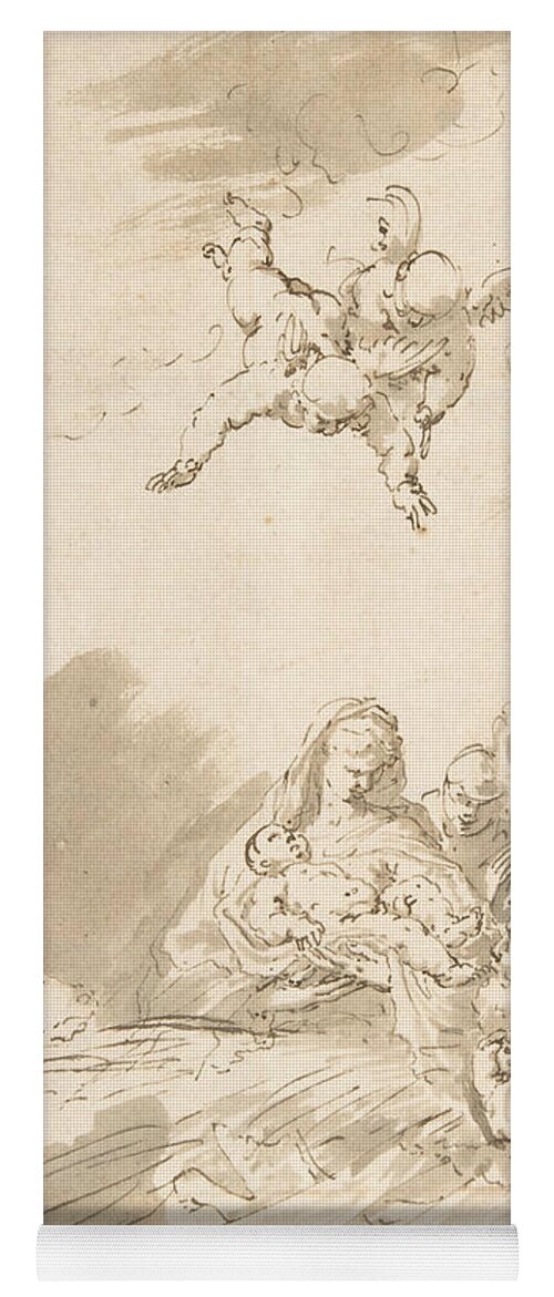 17th Century Art Yoga Mat featuring the drawing Adoration of the Shepherds by Jusepe de Ribera