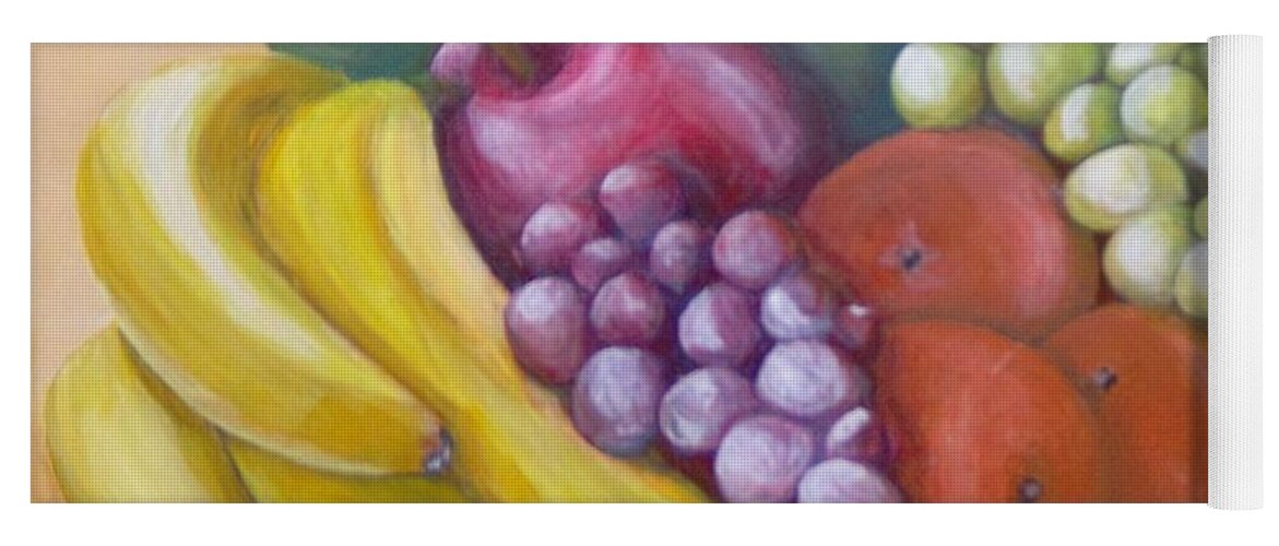 Fruit Yoga Mat featuring the painting Affluent by Saundra Johnson