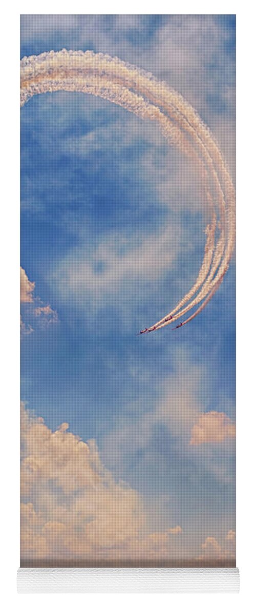 Aeroshell Yoga Mat featuring the photograph Airshow at the Lou by Susan Rissi Tregoning