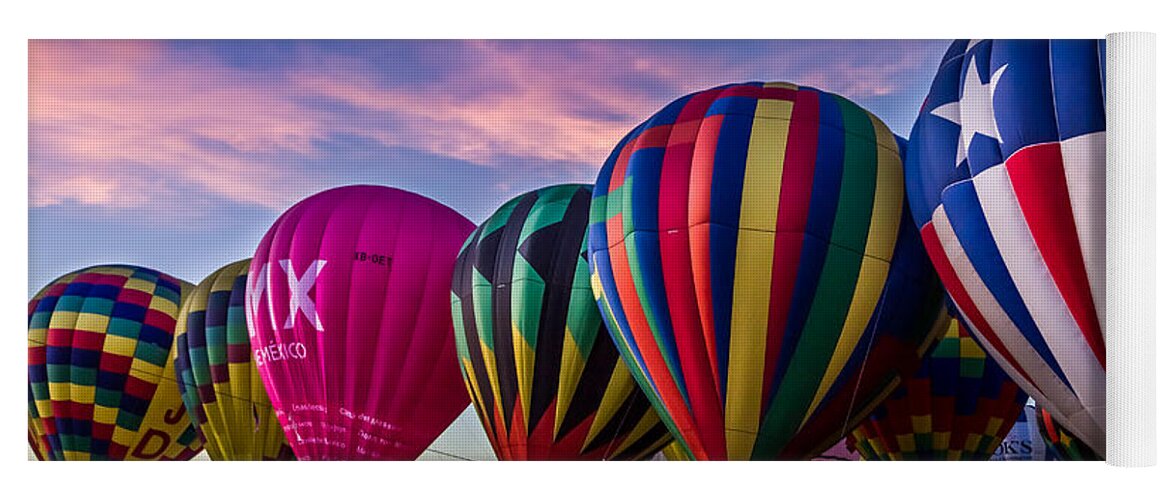 Albuquerque Yoga Mat featuring the photograph Albuquerque Hot Air Balloon Fiesta by Ron Pate