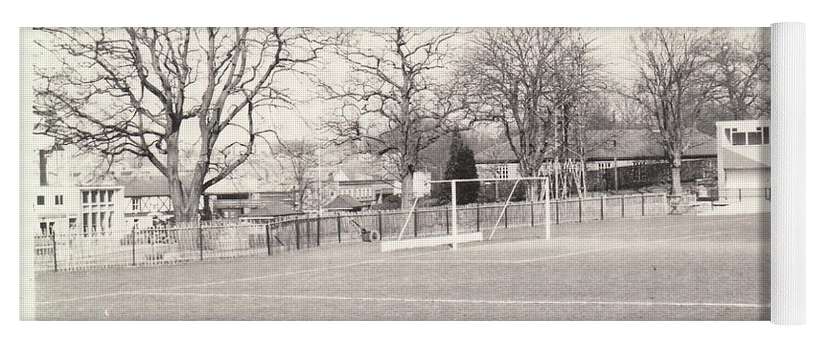  Yoga Mat featuring the photograph Aldershot - Recreation Ground - West End Highstreet 1 - BW - 1960s by Legendary Football Grounds