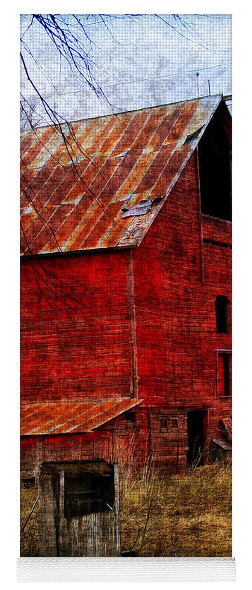 Barn Yoga Mat featuring the photograph Almost Gone by Julie Lueders 