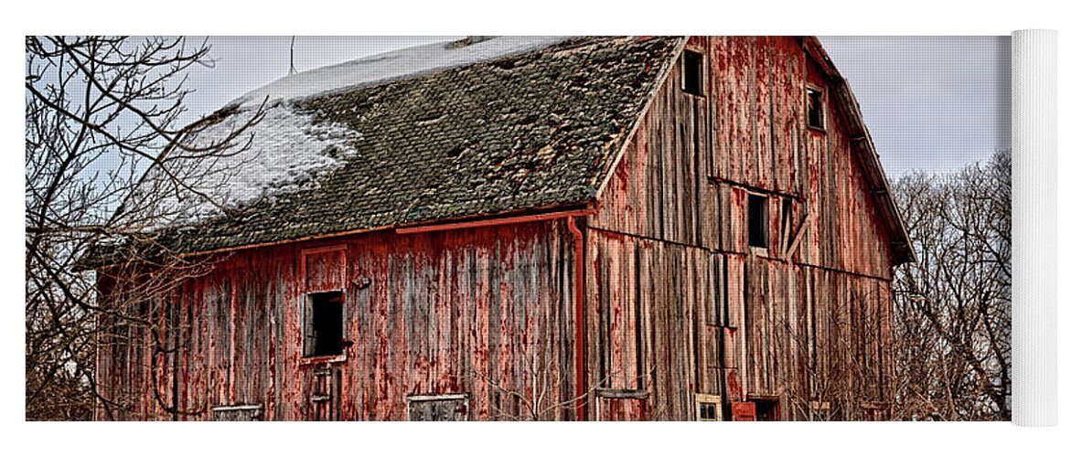 Barn Yoga Mat featuring the photograph Along Jersey Avenue by Bonfire Photography