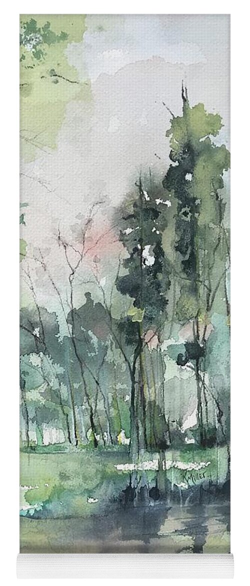 Watercolour Yoga Mat featuring the painting Always Looking Forward by Robin Miller-Bookhout