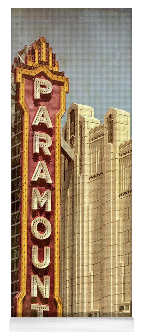 Amarillo Yoga Mat featuring the photograph Amarillo Paramount Theatre - #2 by Stephen Stookey