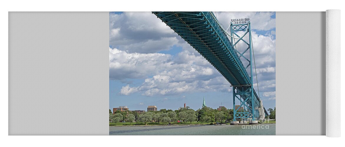 Canada Yoga Mat featuring the photograph Ambassador Bridge - Windsor Approach by Ann Horn