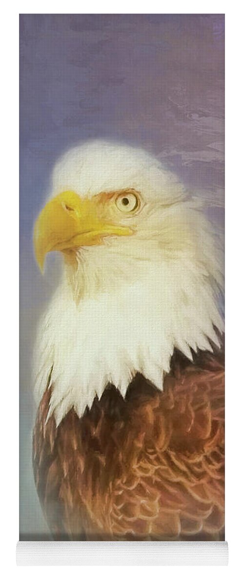 Bald Eagle Yoga Mat featuring the painting American Eagle by Steven Richardson