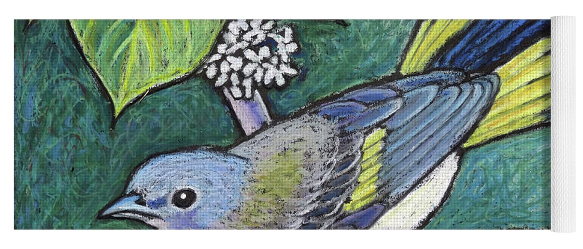 American Redstart Yoga Mat featuring the painting American Redstart Female by Ande Hall