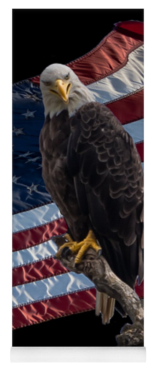 Eagle Yoga Mat featuring the photograph America's Eagle by Holden The Moment