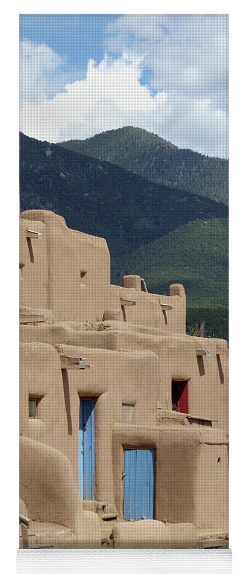 Taos Yoga Mat featuring the photograph Ancient Adobe by Gordon Beck