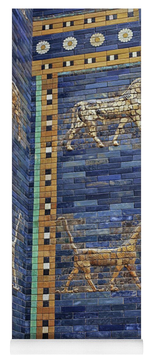 Babylon Yoga Mat featuring the photograph Ancient Babylon Ishtar gate by Patricia Hofmeester