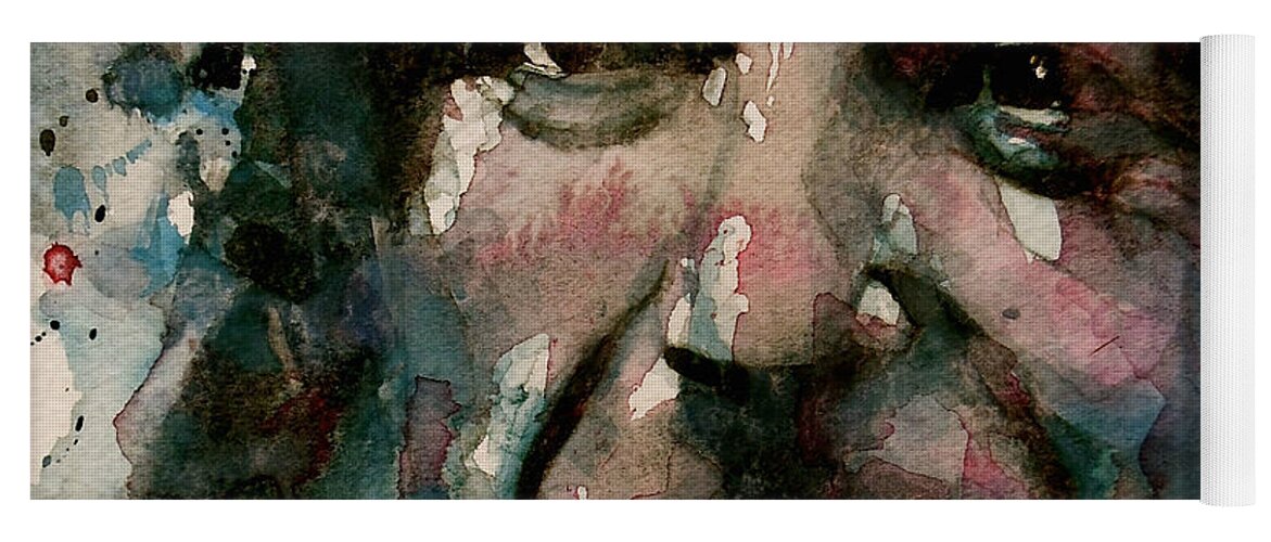 Leonard Cohen Yoga Mat featuring the painting And She Feeds You Tea And Oranges That Come All The Way From China by Paul Lovering