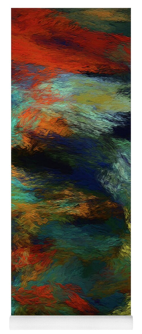 Abstract Yoga Mat featuring the digital art Andee Design Abstract 14 2018 by Andee Design