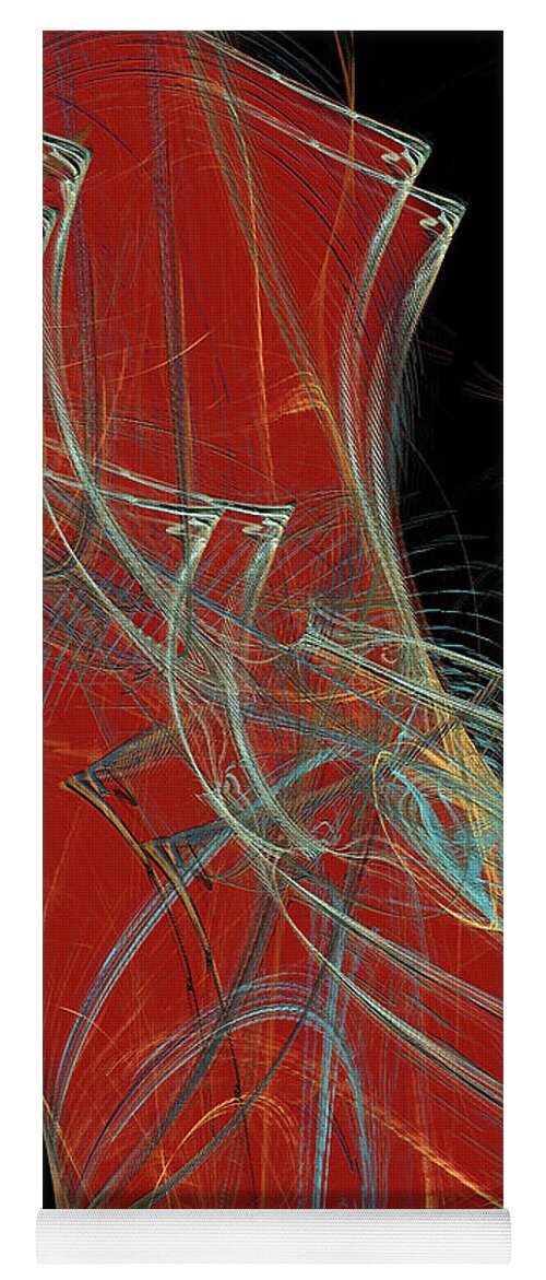 Abstract Yoga Mat featuring the digital art Andee Design Abstract 60 2017 by Andee Design