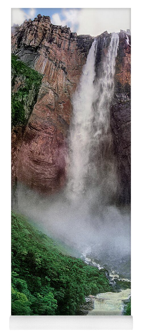 Dave Welling Yoga Mat featuring the photograph Angel Falls Canaima National Park Venezuela by Dave Welling