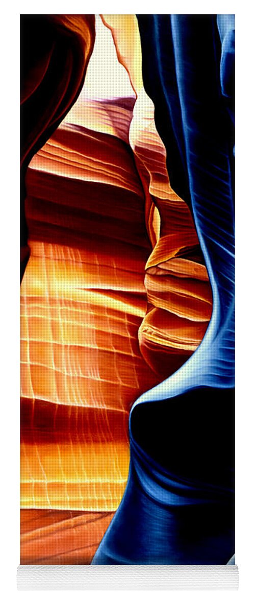 Landscape Yoga Mat featuring the painting Antelope Canyon by Anni Adkins