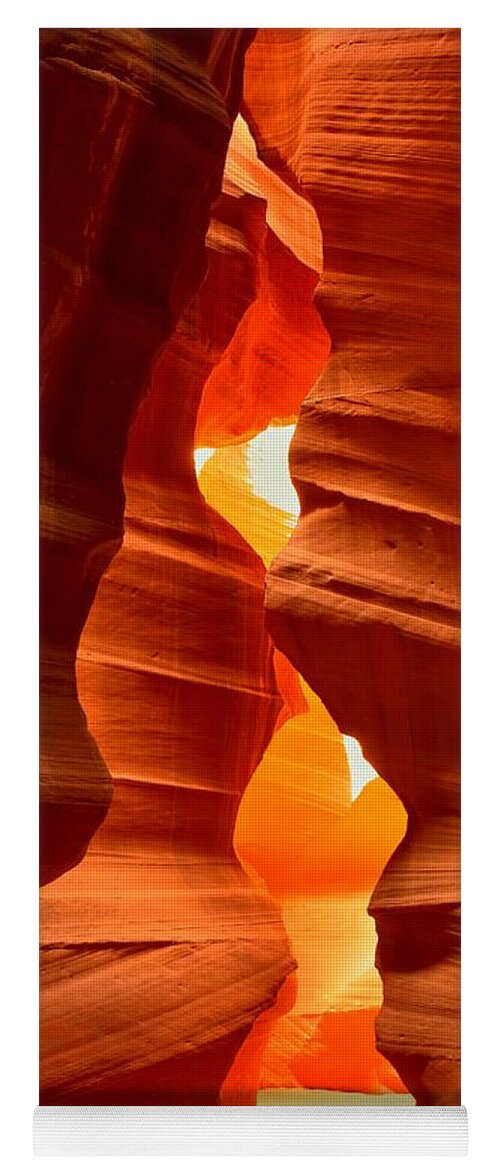 Antelope Candle Yoga Mat featuring the photograph Antelope Canyon Candle by Adam Jewell