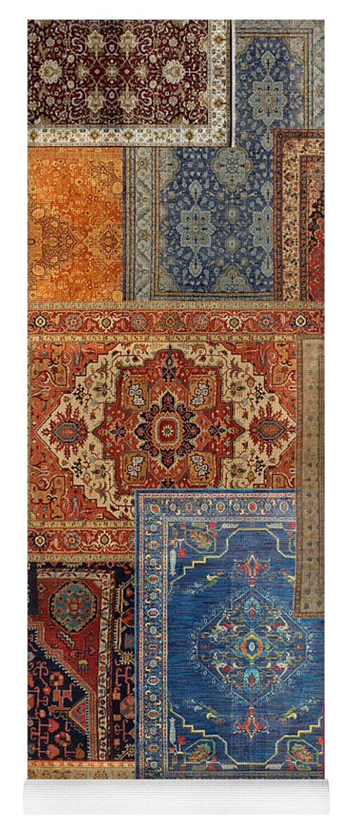 Antique Rugs Yoga Mat featuring the photograph Antique Rugs 2 by Andrew Fare