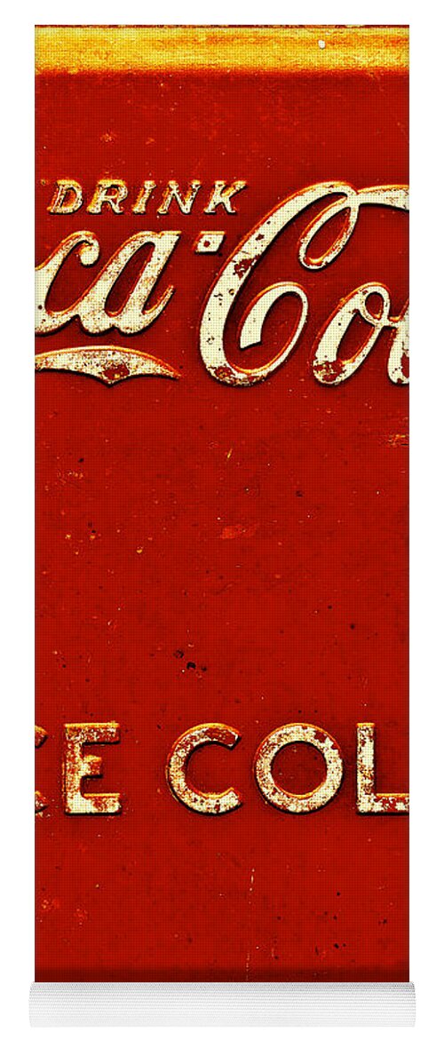  Antique Ice Box Yoga Mat featuring the photograph Antique soda cooler 6 by Stephen Anderson