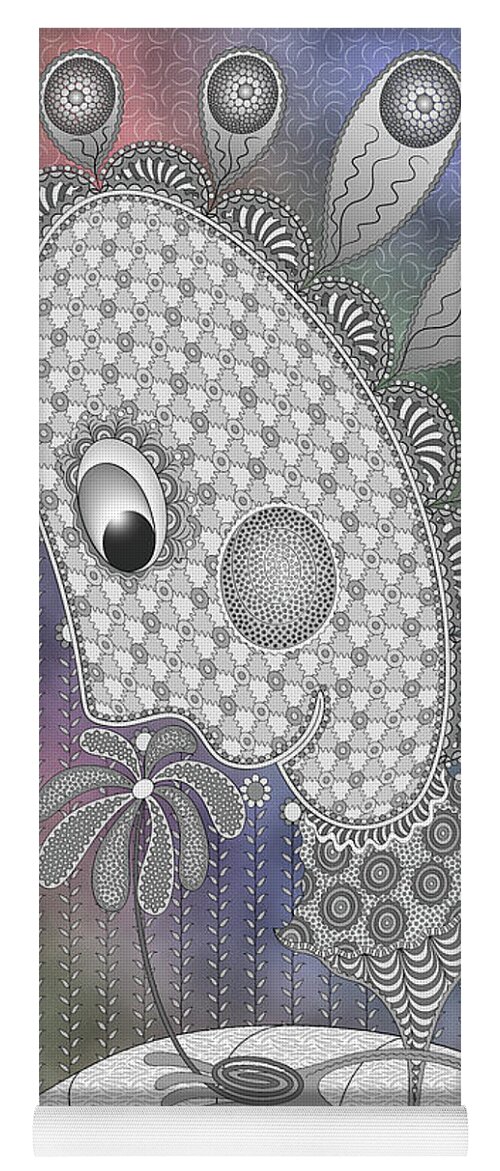 Just Another Pretty Face Yoga Mat featuring the digital art April Fool by Becky Titus