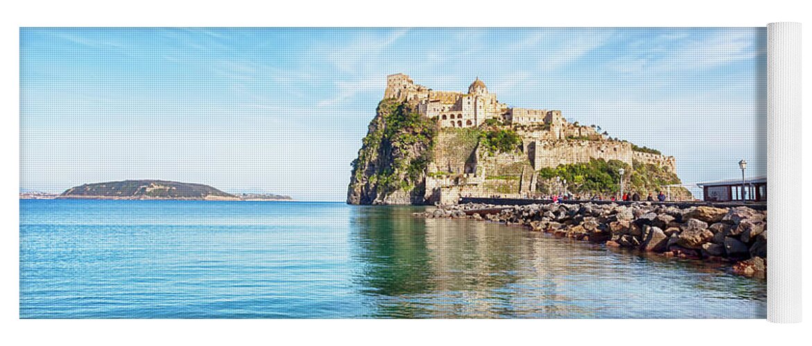 Ischia Yoga Mat featuring the photograph Aragonese Castle on Ischia by Ariadna De Raadt