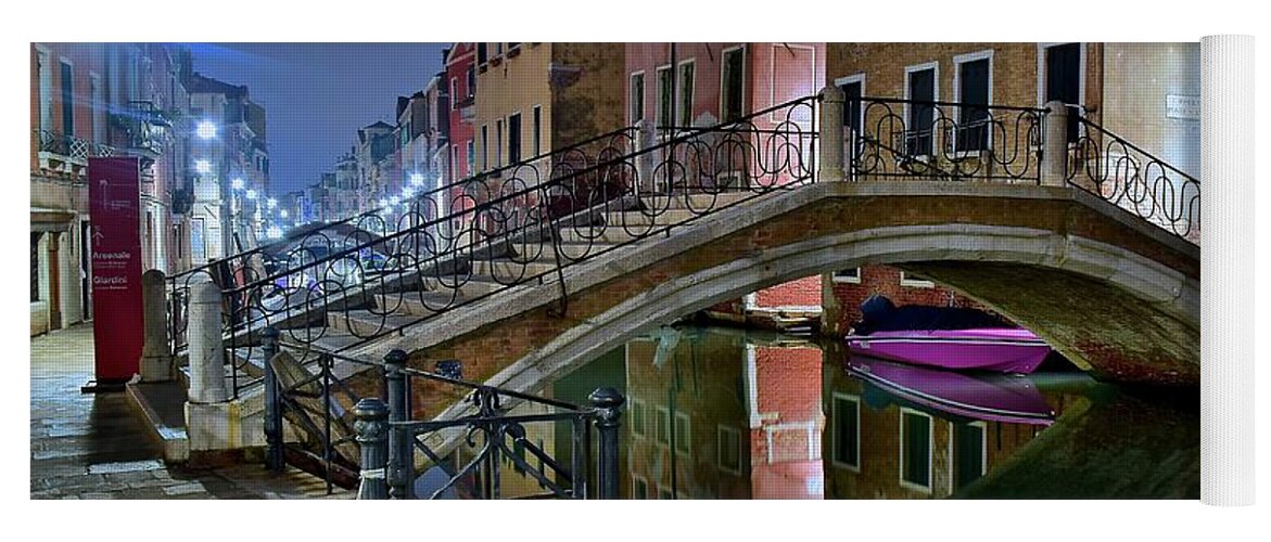 Venice Yoga Mat featuring the photograph Arch Bridge in Venice by Frozen in Time Fine Art Photography