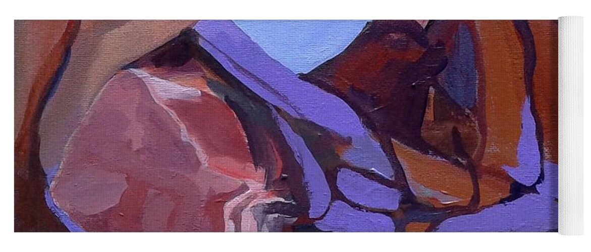 Abstract Yoga Mat featuring the painting Arches by Martha Tisdale
