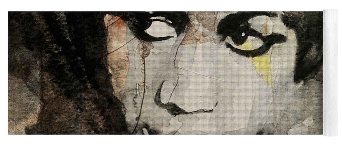 Aretha Franklin Yoga Mat featuring the painting Aretha Franklin - Don't Play That Song For Me by Paul Lovering