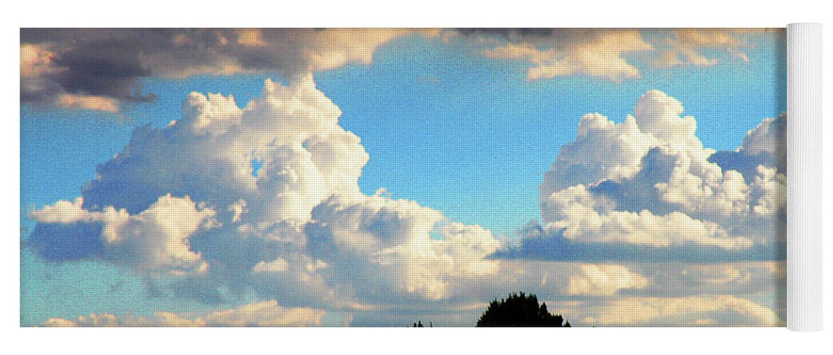 Arizona Summer Clouds Yoga Mat featuring the digital art Arizona Summer Clouds by Tom Janca