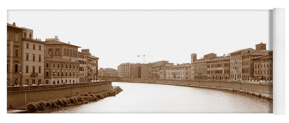 Arno Yoga Mat featuring the photograph Arno River in Pisa by Laurel Best