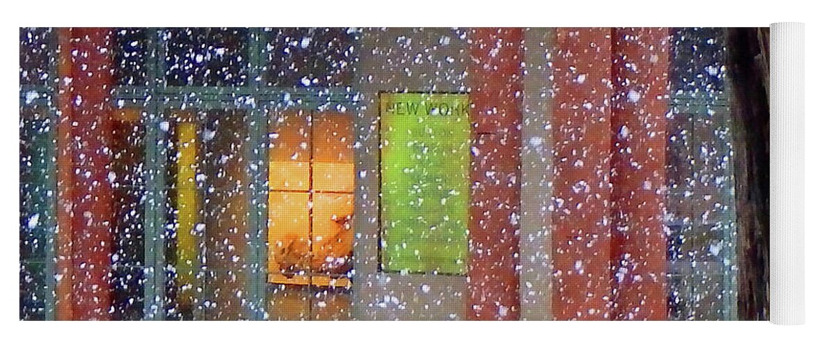 Art Yoga Mat featuring the photograph Art gallery Snow Scene by Ted Keller