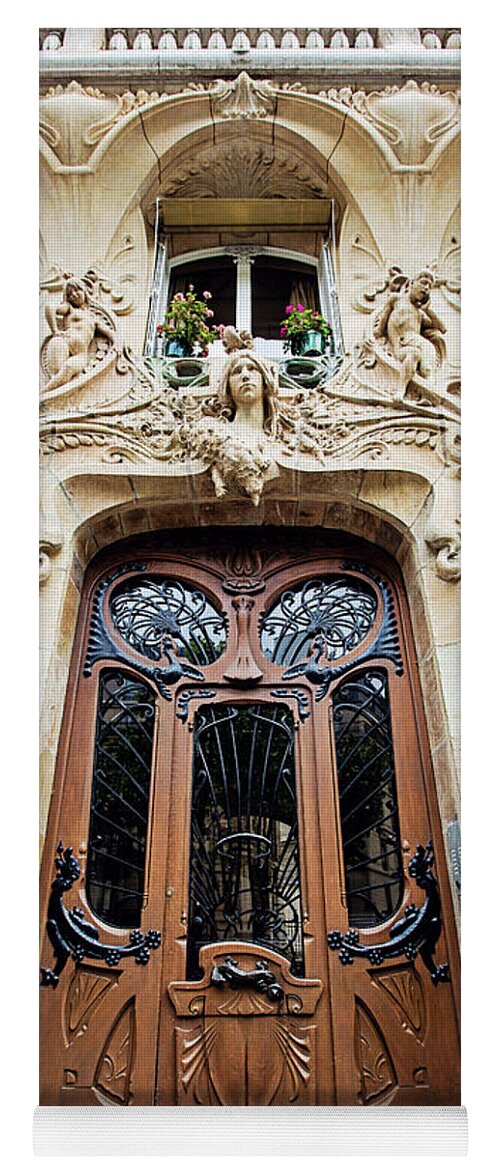 Art Nouveau Yoga Mat featuring the photograph Art Nouveau Doors - Paris, France by Melanie Alexandra Price