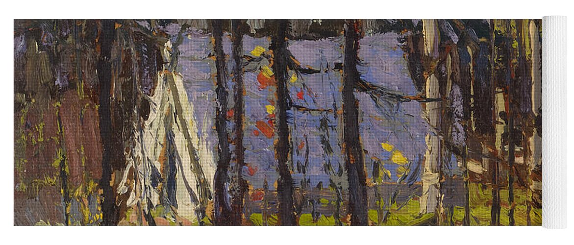 20th Century Art Yoga Mat featuring the painting Artist's Camp, Canoe Lake, Algonquin Park by Tom Thomson