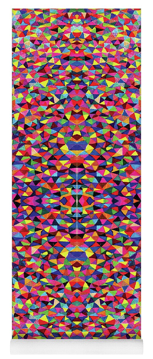 Urban Yoga Mat featuring the digital art 095 Rainbow Triangle by Cheryl Turner