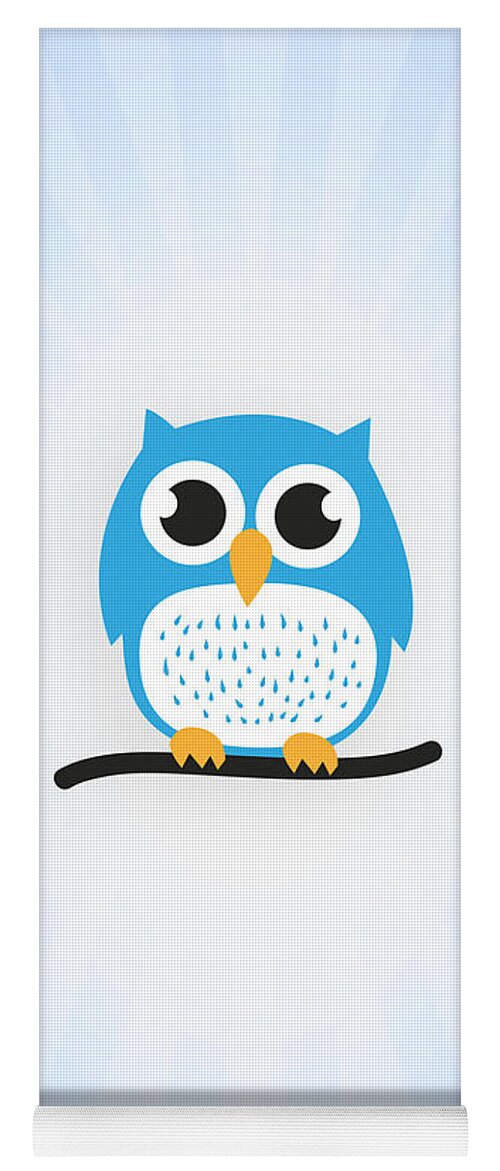 Sweet Yoga Mat featuring the digital art Sweet and cute owl by Philipp Rietz