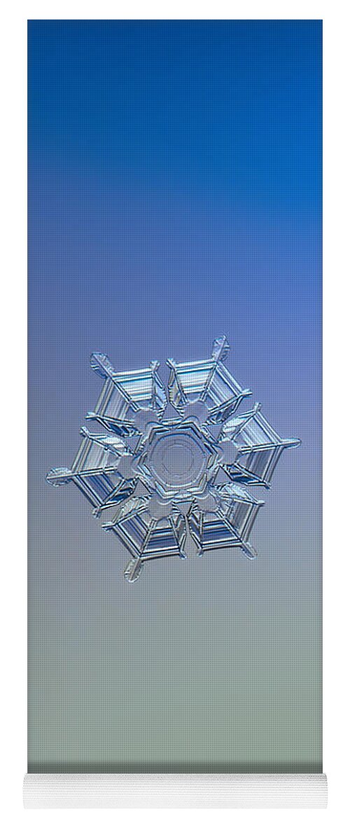 Snowflake Yoga Mat featuring the photograph Snowflake photo - Ice relief by Alexey Kljatov