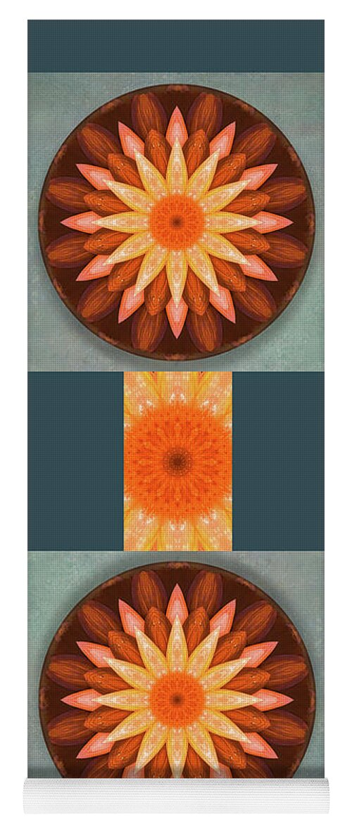 Pumpkin Mandala Yoga Mat featuring the photograph Pumpkin Mandala - by Julie Weber
