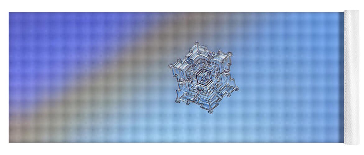 Snowflake Yoga Mat featuring the photograph Real snowflake - 05-Feb-2018 - 2 by Alexey Kljatov