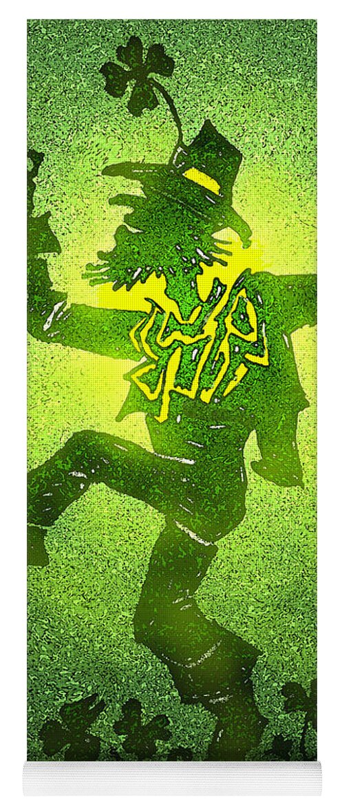 St. Patrick Yoga Mat featuring the digital art Patty by Kevin Middleton